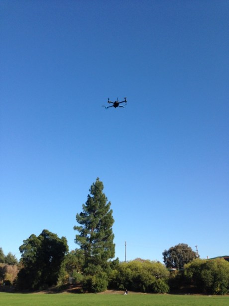 3DR IRIS quadcopter in flight
